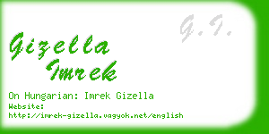 gizella imrek business card